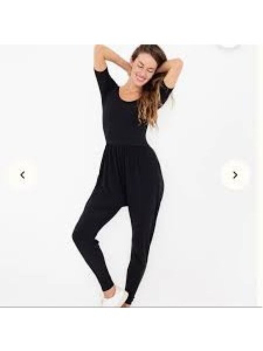 Imbodhi Women’s Bōdhi Jumper Black Size L Short Sleeve Jumpsuit Lounge Yoga Mini